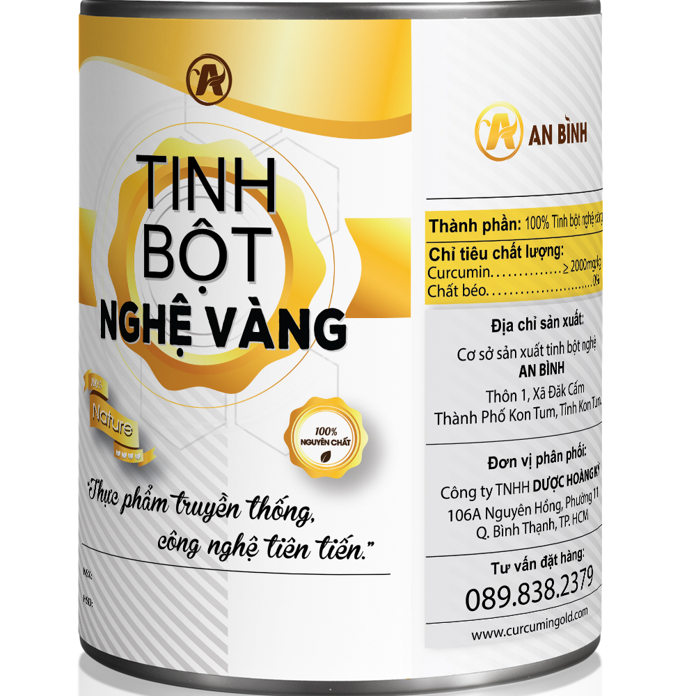 Tinh bột nghệ vàng với hàm lượng curcurmin thấp