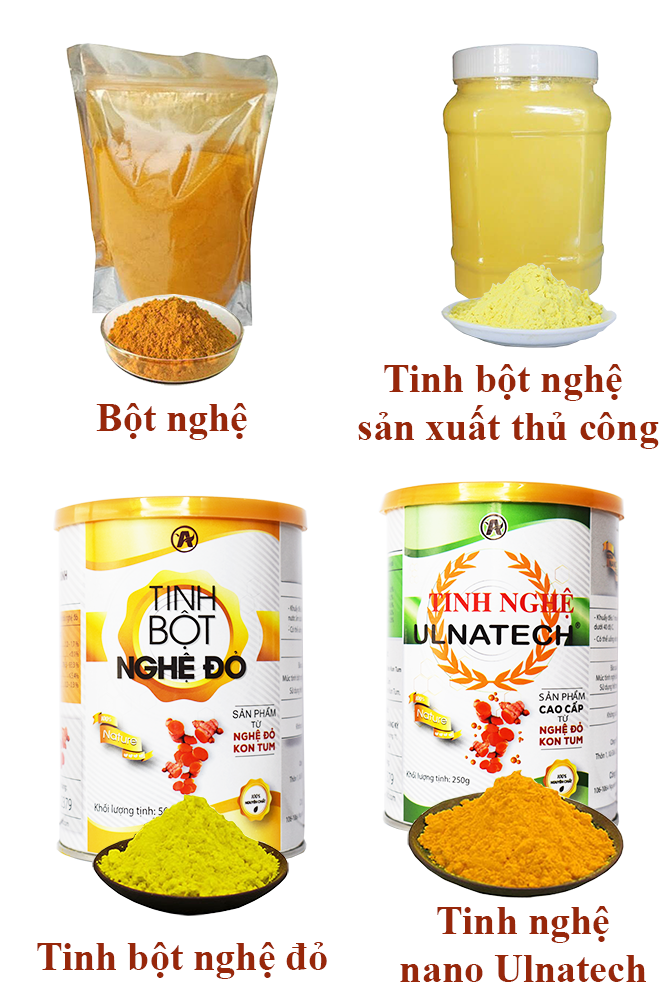 bột nghệ và tinh bột nghệ